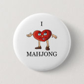 i love mahjong ronde button 5,7 cm (Voorkant)