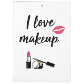 I Love Makeup Klembord (Achterkant)