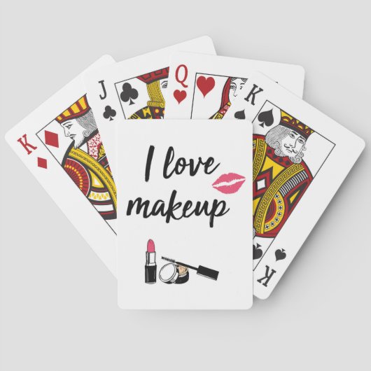I Love Makeup Pokerkaarten (Achterkant)