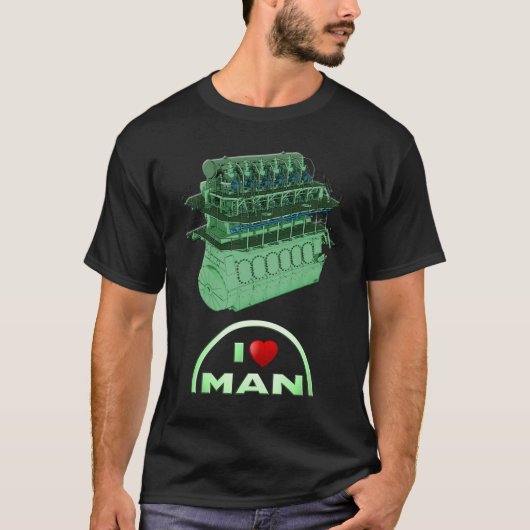 I Love MAN - Black T-shirt (Voorkant)