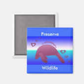 I Love Manatee Magneet (Voorkant / Achterkant)