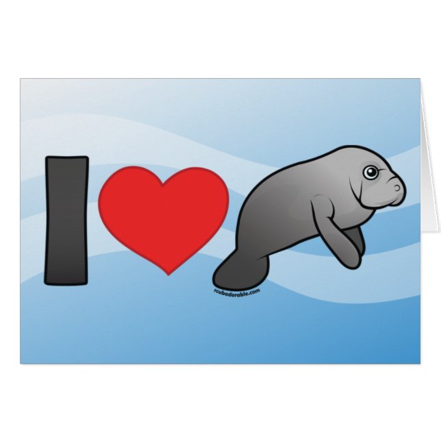 I Love Manatees (Voorkant Horizontaal)