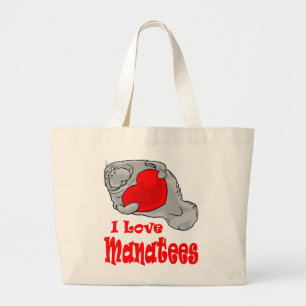 I Love Manatees Canvas tas