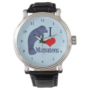 I Love Manatees Horloge