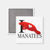 I Love Manatees Magnets (Recto/Verso)