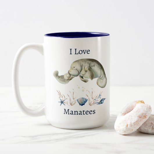 I Love Manatees Mok (Met donut)