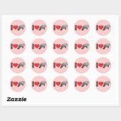 I Love Manatees Ronde Sticker (Vel)