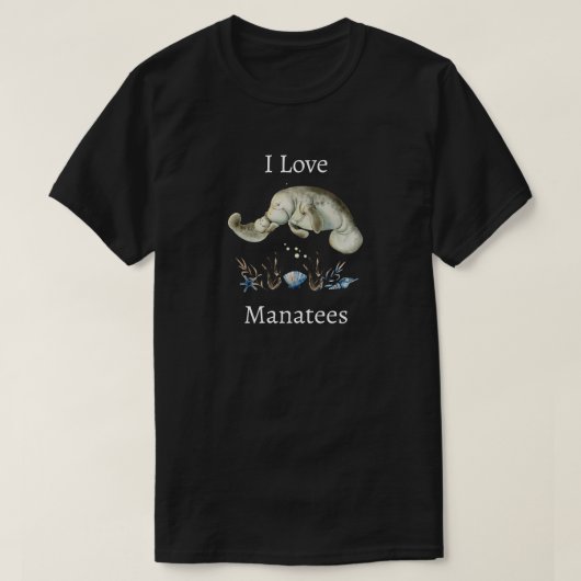 I Love Manatees T-shirt (Design devant)