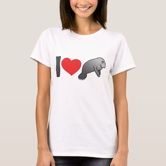 I Love Manatees T-shirt (Voorkant)