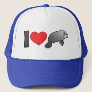 I Love Manatees Trucker Pet