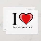 I Love Manchester Briefkaart (Voorkant / Achterkant)