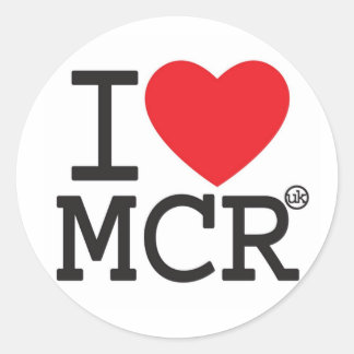 I Love Manchester Ronde Sticker