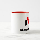 I love Manchester Tweekleurige Koffiemok (Center)