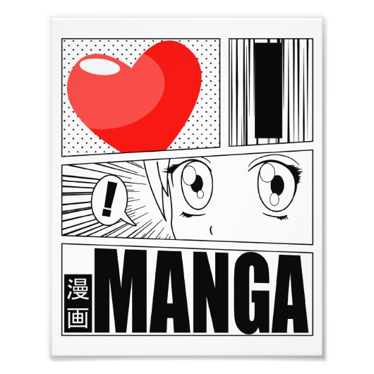 I LOVE MANGA Poster (Devant)