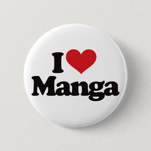 I Love Manga Ronde Button 5,7 Cm