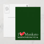 I Love Mankato Minnesota Briefkaart (Voorkant / Achterkant)