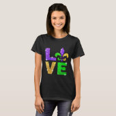 I Love Mardi Gras T-shirt Fleur de Lis Gift Mannen (Voorkant volledig)