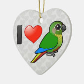 I Love Maroon-bellied Conures Keramisch Ornament (Links)