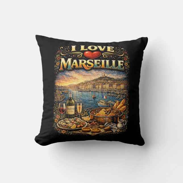 I love Marseille Kussen (Voorkant)