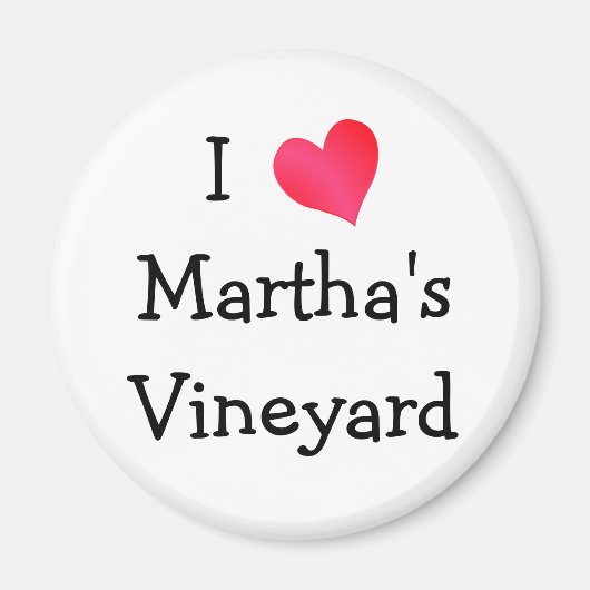 I Love Martha's Vineyard Magneet (Voorkant)
