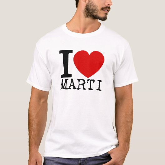 I Love Marti (Black) T-shirt (Voorkant)