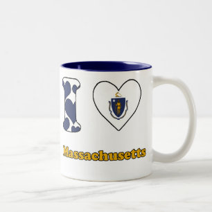 I love Massachusetts Tweekleurige Koffiemok