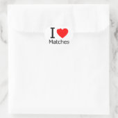 I Love Matches Hart Sticker (Tas)