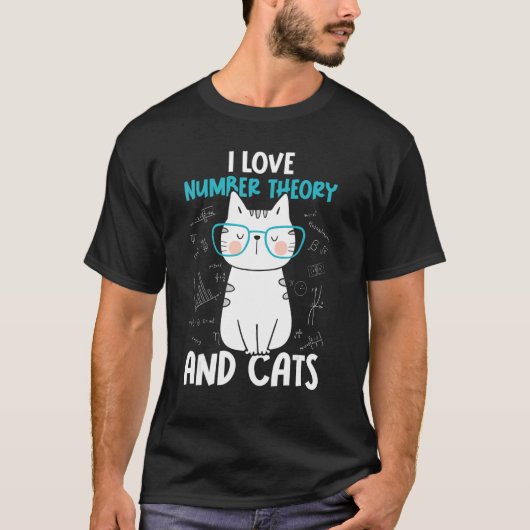 I Love Math and Cats   Number Theory 1 T-shirt (Voorkant)