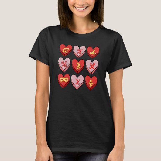 I Love Math Math Teacher Valentine's Day 2023 T-shirt (Voorkant)