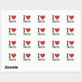 I ❤️ Love Math STICKER (Feuille)