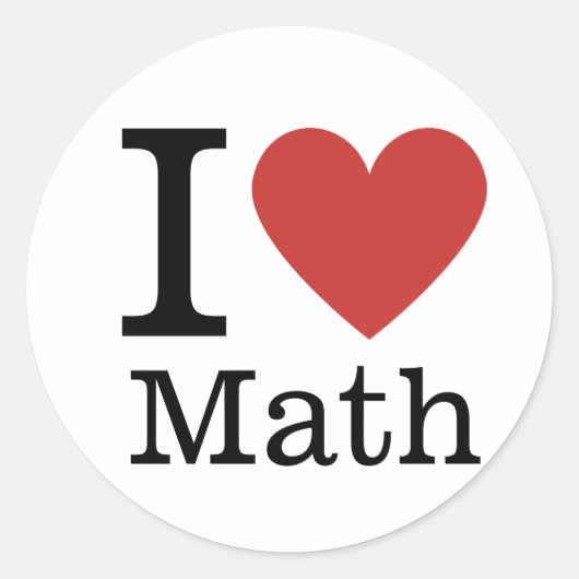 I ❤️ Love Math STICKER (Devant)