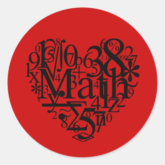 I Love Math Sticker (Devant)