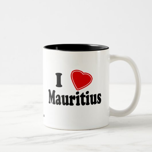 I Love Mauritius Tweekleurige Koffiemok (Rechts)