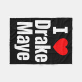 I Love Maye Football Fan  Fleece Deken (Voorkant (Horizontaal))