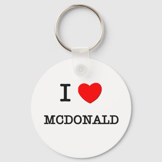 I Love Mcdonald Sleutelhanger (Voorkant)