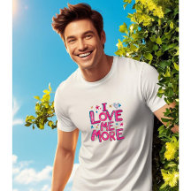 I Love Me More: Zelfliefde en zelfvertrouwen T-shi