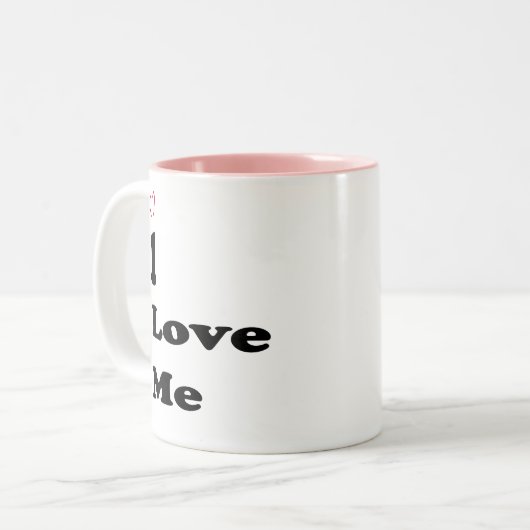 I Love Me Self-Love Typography Mug (Devant gauche)