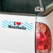 I Love Meatballen Bumpersticker (Op Truck)