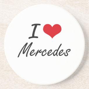 I Love Mercedes artistieke design Zandsteen Onderzetter