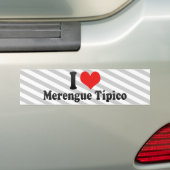 I Love Merengue Típico Bumpersticker (Op auto)