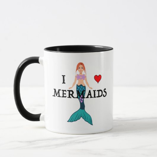 I Love Mermaids Design - Combo Mok (Links)
