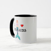 I Love Mermaids Design - Combo Mug (Devant gauche)