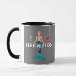 I Love Mermaids Design - Combo Mug