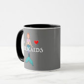 I Love Mermaids Design - Combo Mug (Devant gauche)