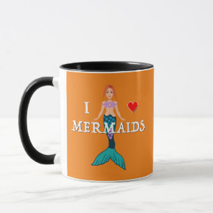 I Love Mermaids Design - Combo Mug