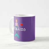 I Love Mermaids Design - Mug Classique (Devant gauche)