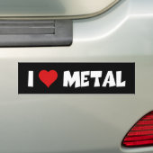 I Love Metal Bumpersticker (Op auto)