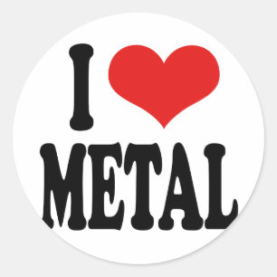 I Love Metal Ronde Sticker