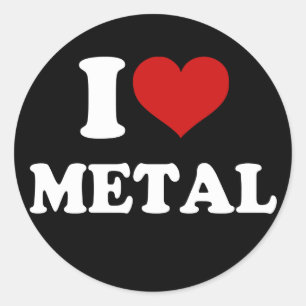 I Love Metal Ronde Sticker