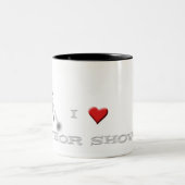 I Love Meteor Showers Coffee Mok (Center)